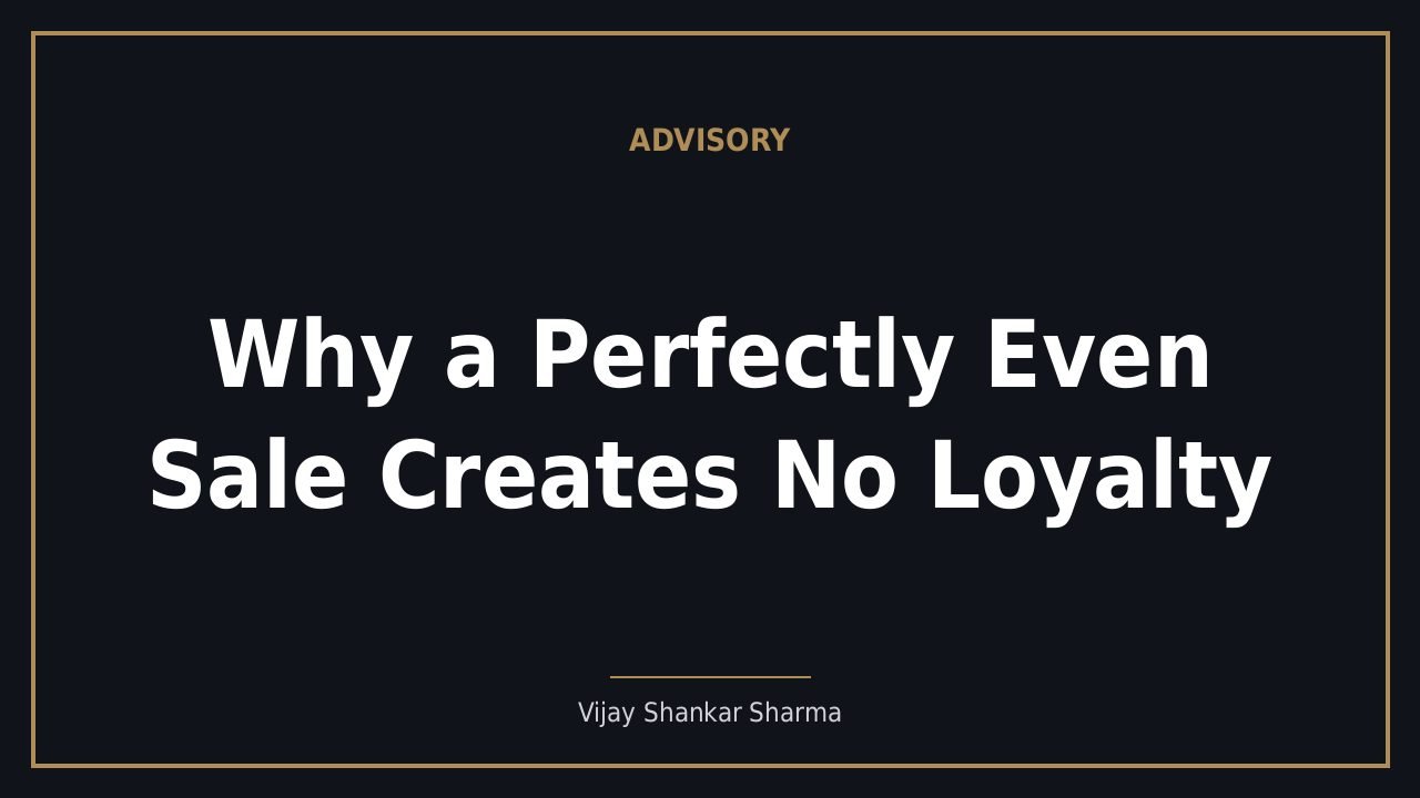 Why a Perfectly Even Sale Creates No Loyalty