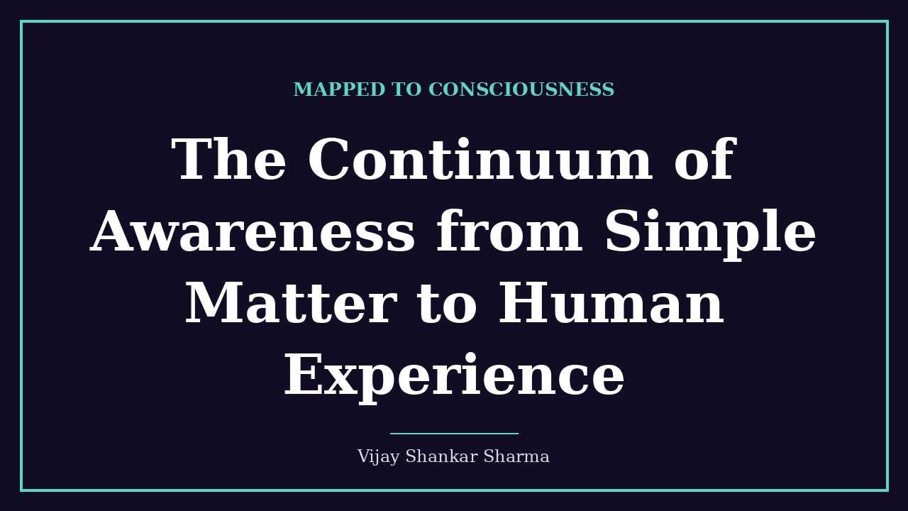 The Continuum of Awareness from Simple Matter to Human Experience