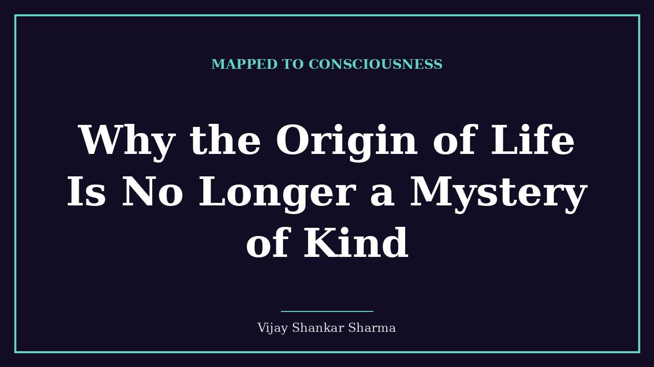 Why the Origin of Life Is No Longer a Mystery of Kind