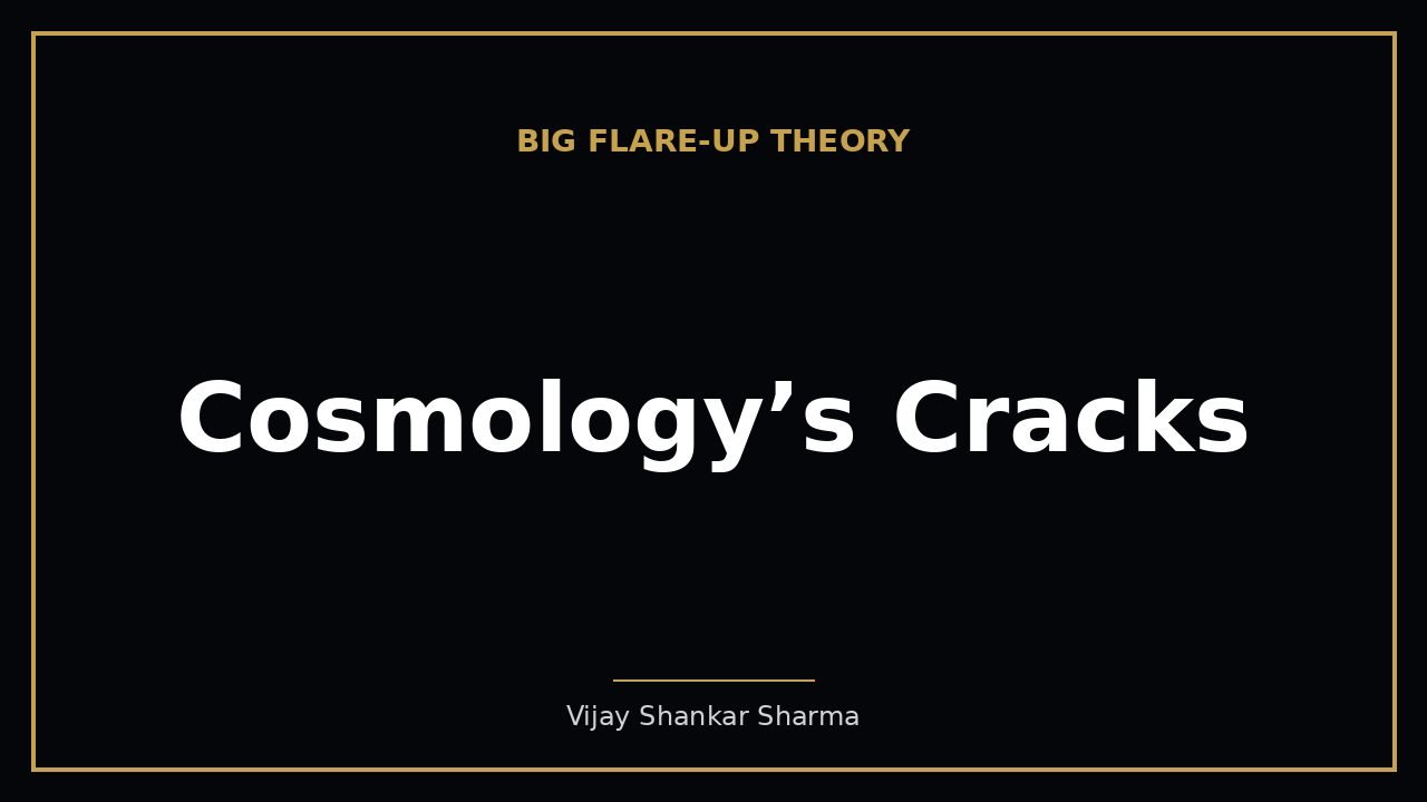 Cosmology’s Cracks