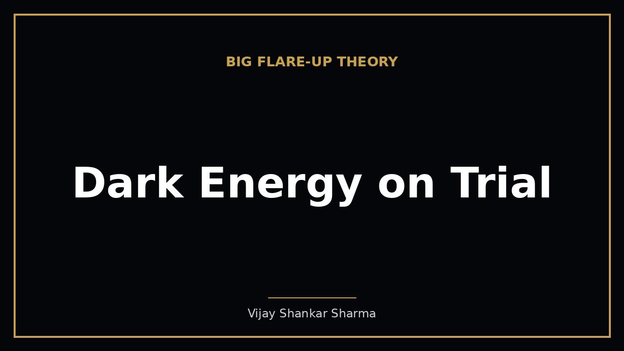 Dark Energy on Trial