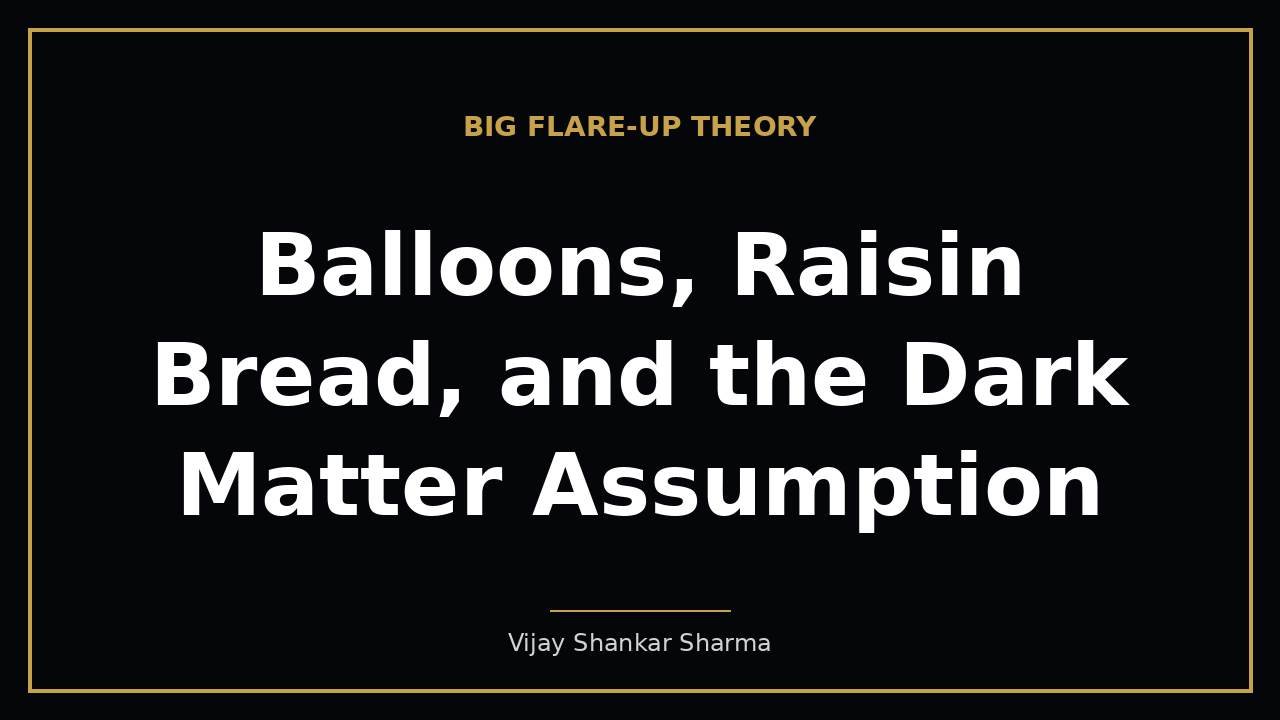 Balloons, Raisin Bread, and the Dark Matter Assumption