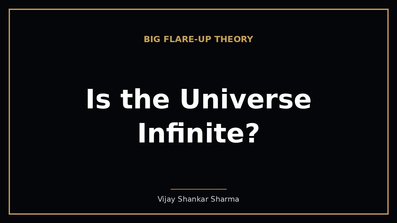 Is the Universe Infinite?