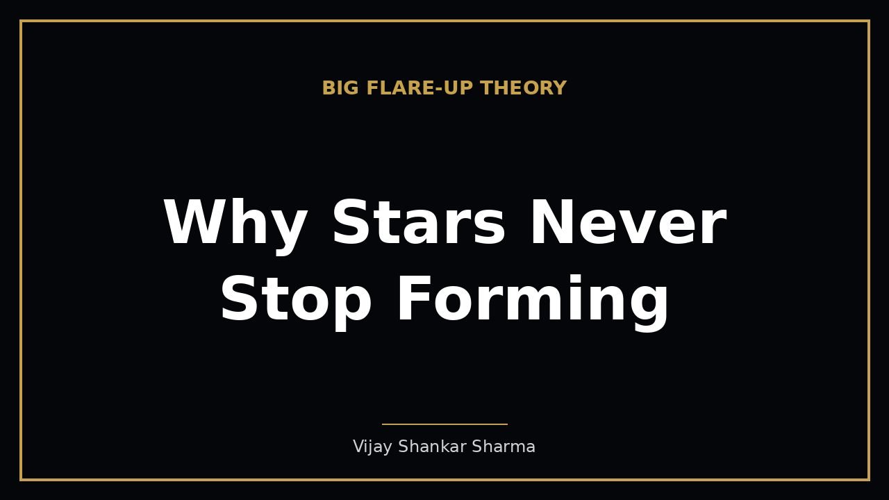 Why Stars Never Stop Forming