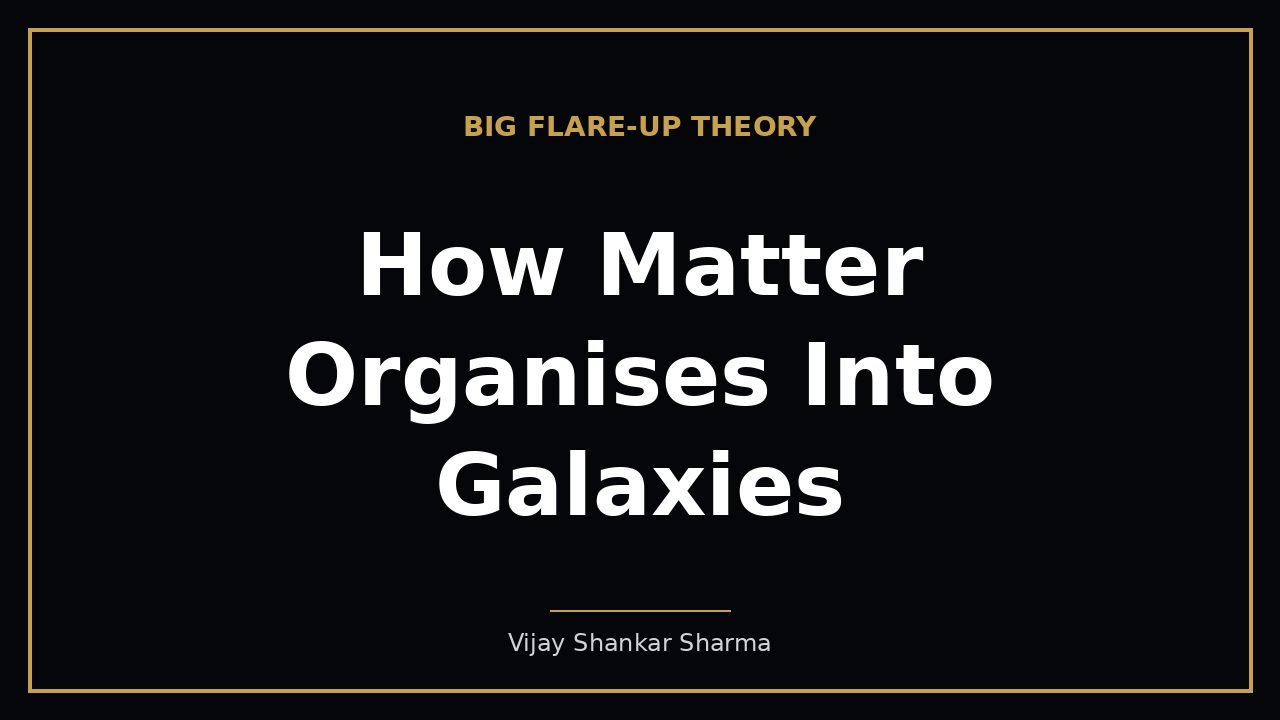 How Matter Organises Into Galaxies