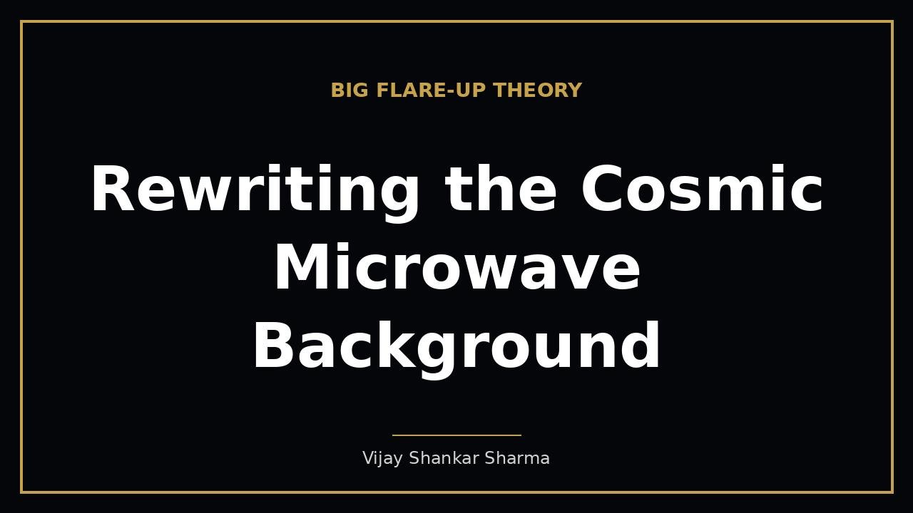 Rewriting the Cosmic Microwave Background