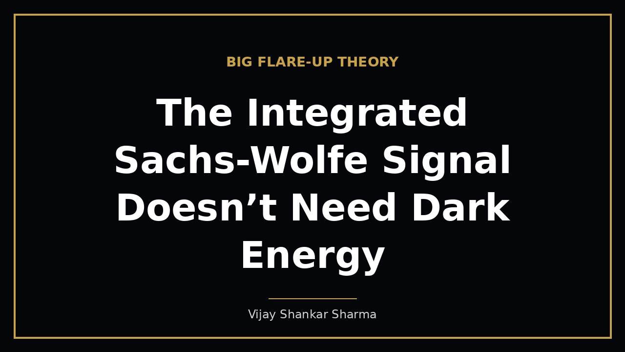 The Integrated Sachs-Wolfe Signal Doesn’t Need Dark Energy