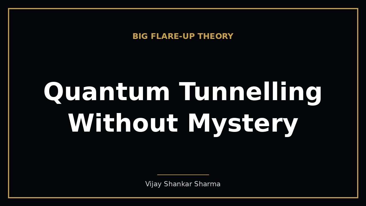 Quantum Tunnelling Without Mystery