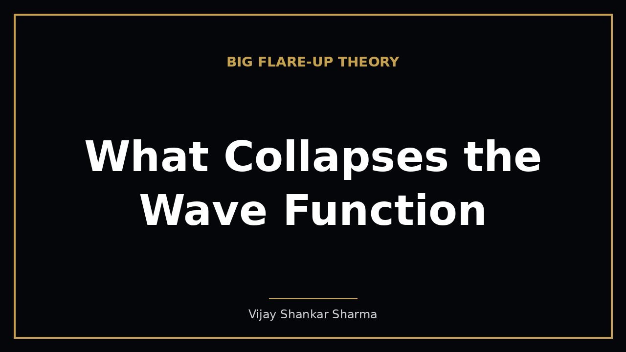 What Collapses the Wave Function