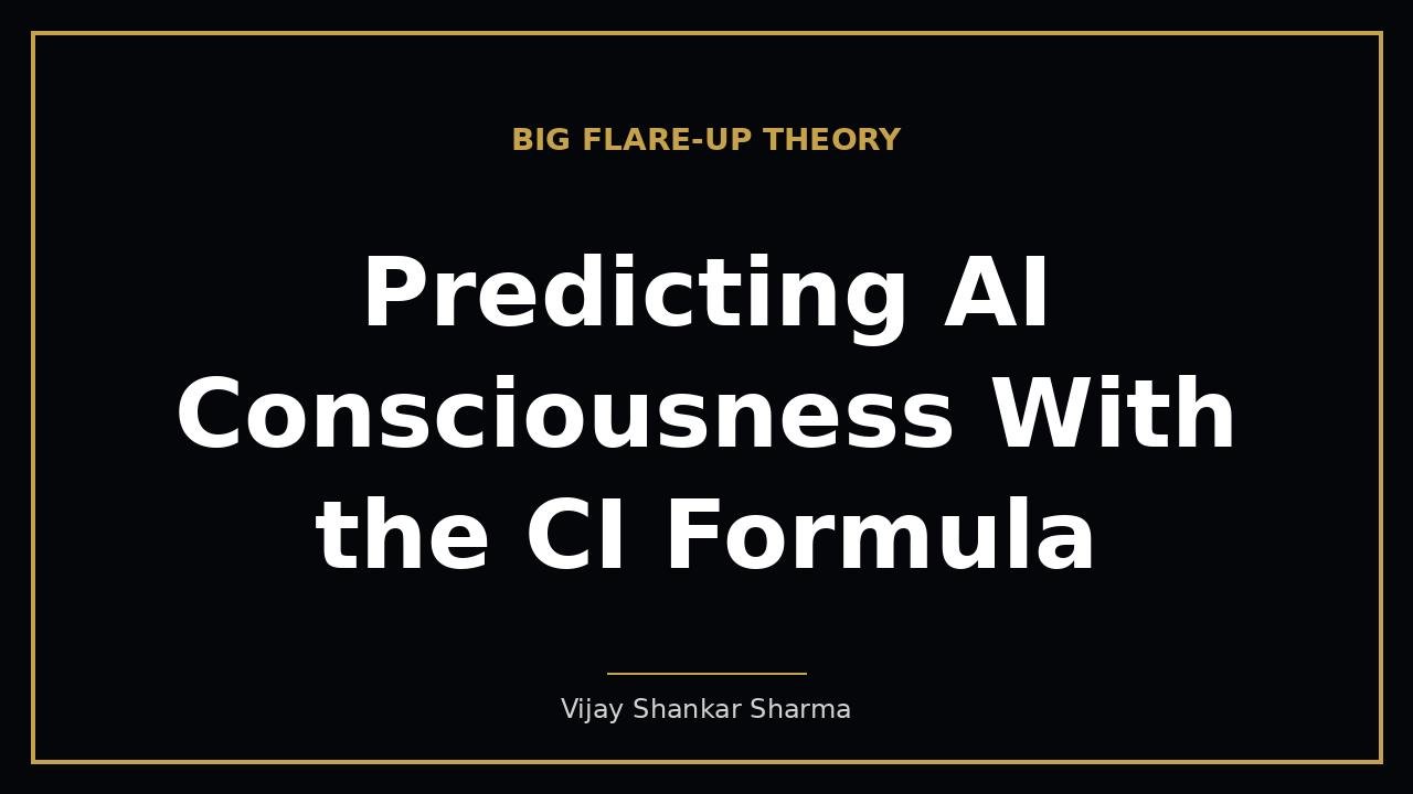 Predicting AI Consciousness With the CI Formula