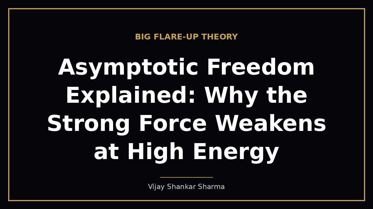 Asymptotic Freedom Explained: Why the Strong Force Weakens at High Energy