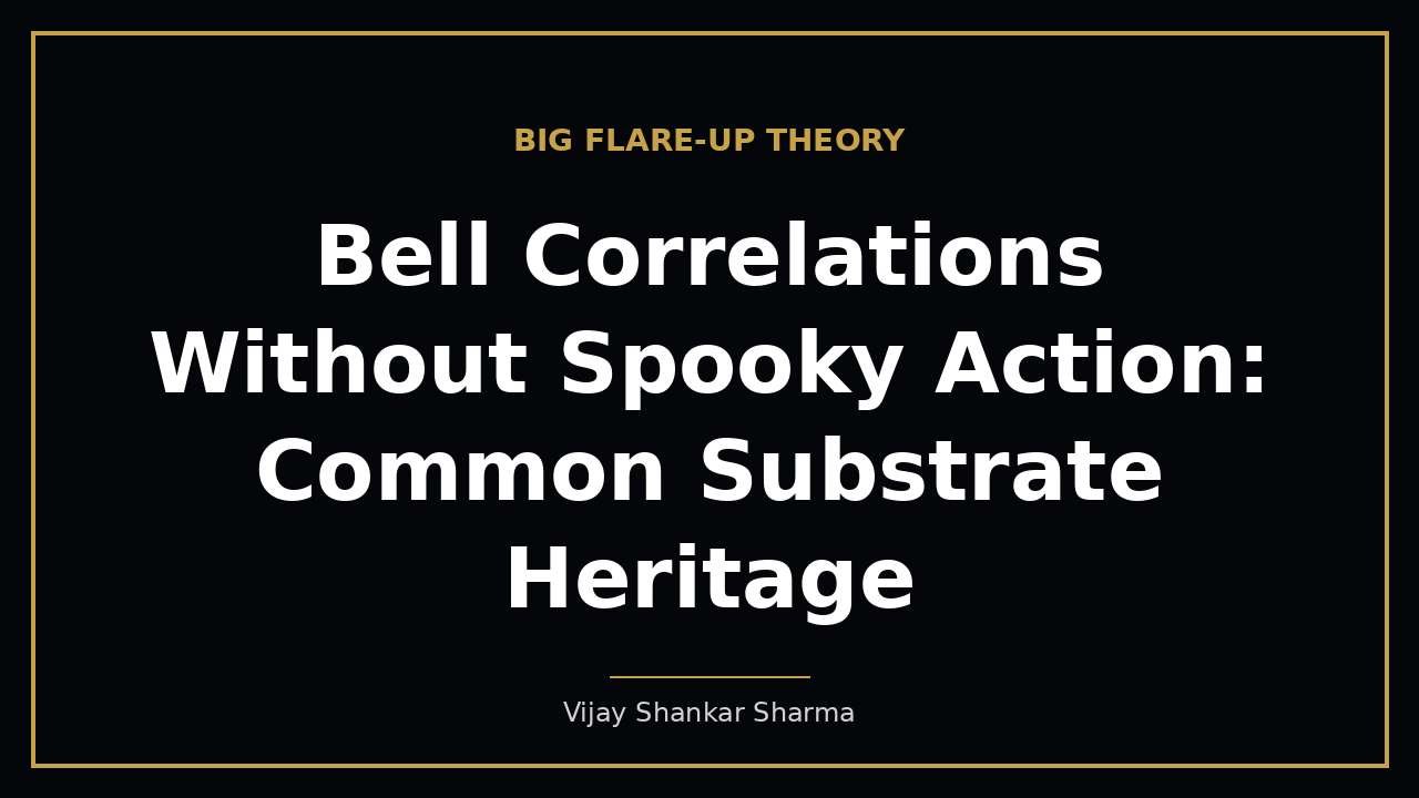 Bell Correlations Without Spooky Action: Common Substrate Heritage