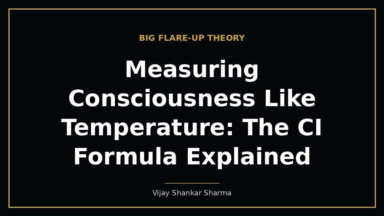 Measuring Consciousness Like Temperature: The CI Formula Explained