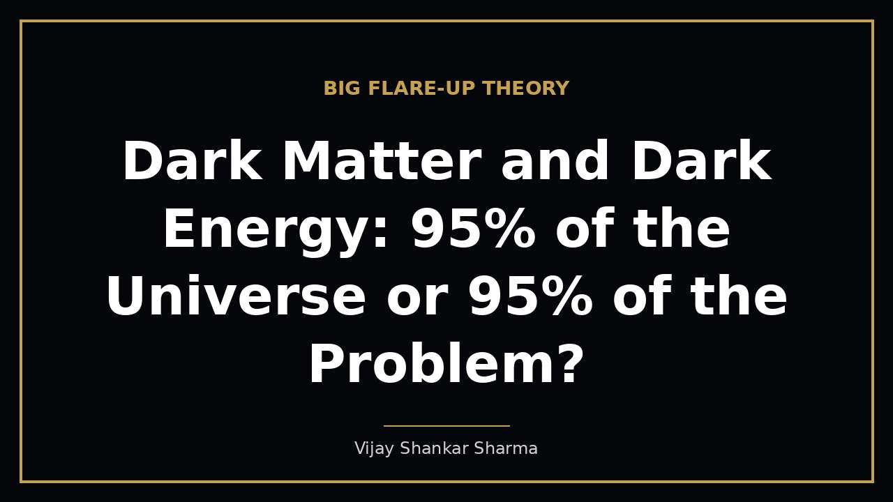 Dark Matter and Dark Energy: 95% of the Universe or 95% of the Problem?