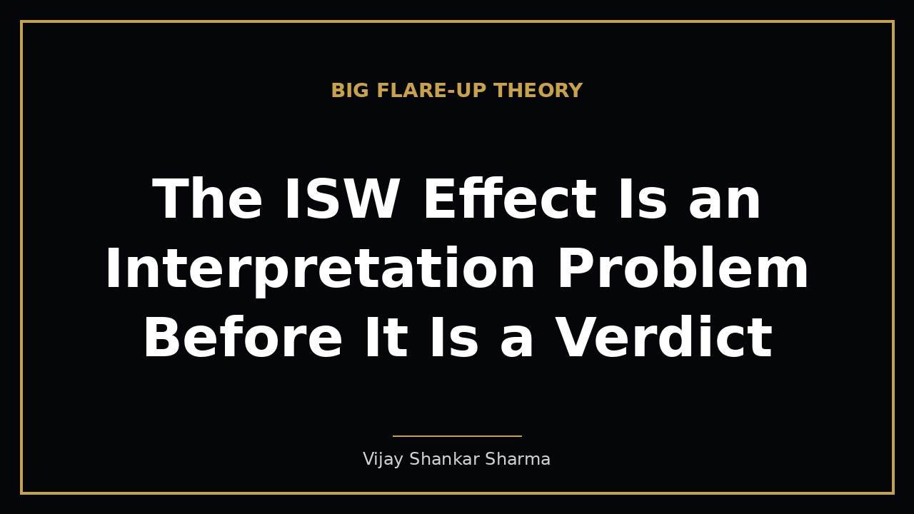 The ISW Effect Is an Interpretation Problem Before It Is a Verdict