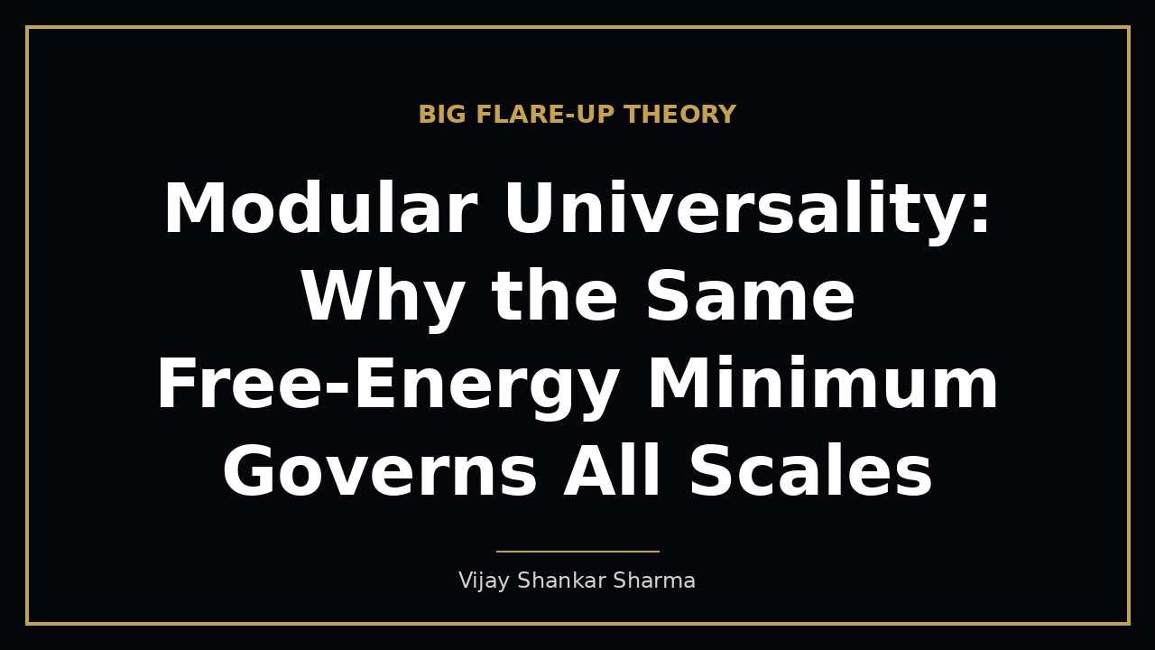 Modular Universality: Why the Same Free-Energy Minimum Governs All Scales