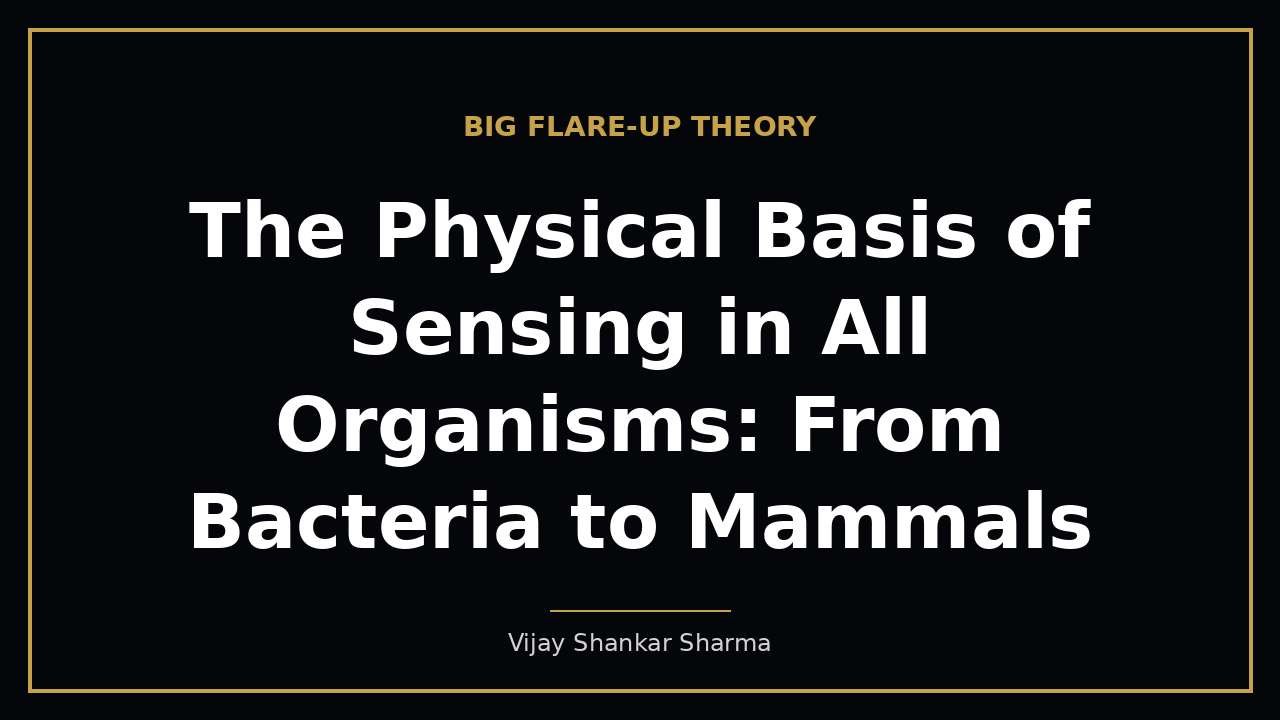 The Physical Basis of Sensing in All Organisms: From Bacteria to Mammals
