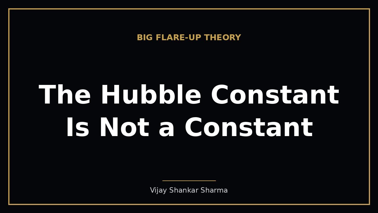 The Hubble Constant Is Not a Constant
