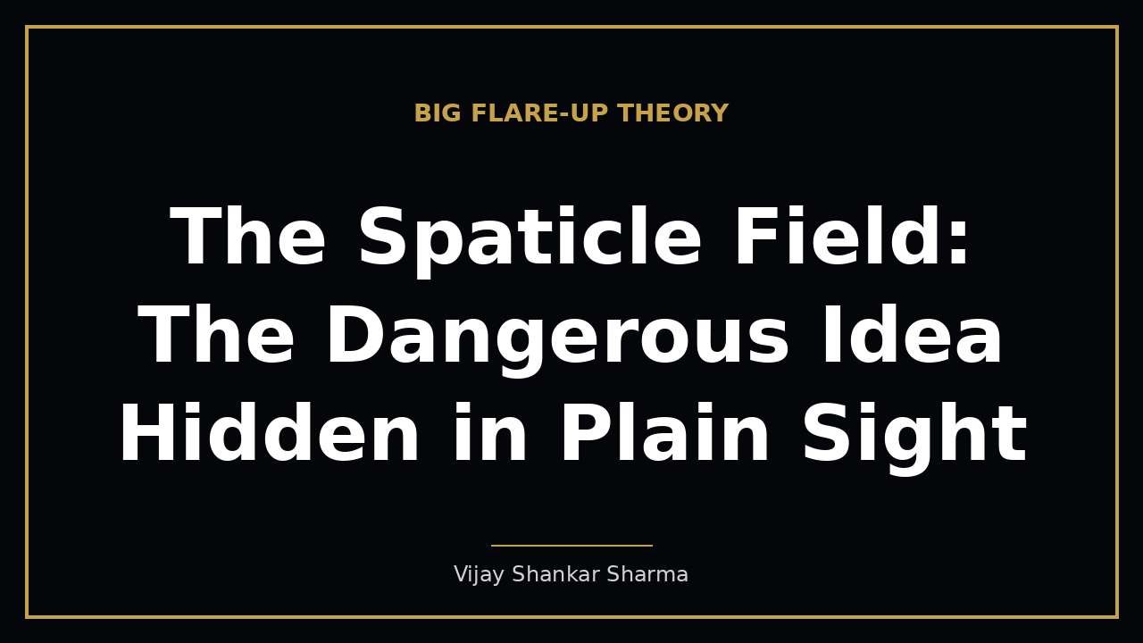 The Spaticle Field: The Dangerous Idea Hidden in Plain Sight
