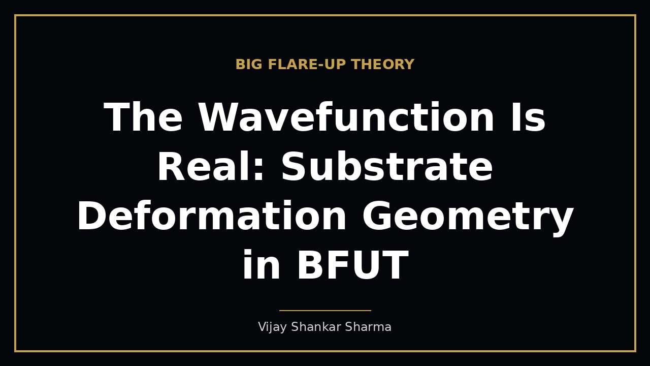 The Wavefunction Is Real: Substrate Deformation Geometry in BFUT