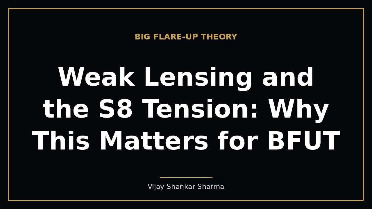 Weak Lensing and the S8 Tension: Why This Matters for BFUT