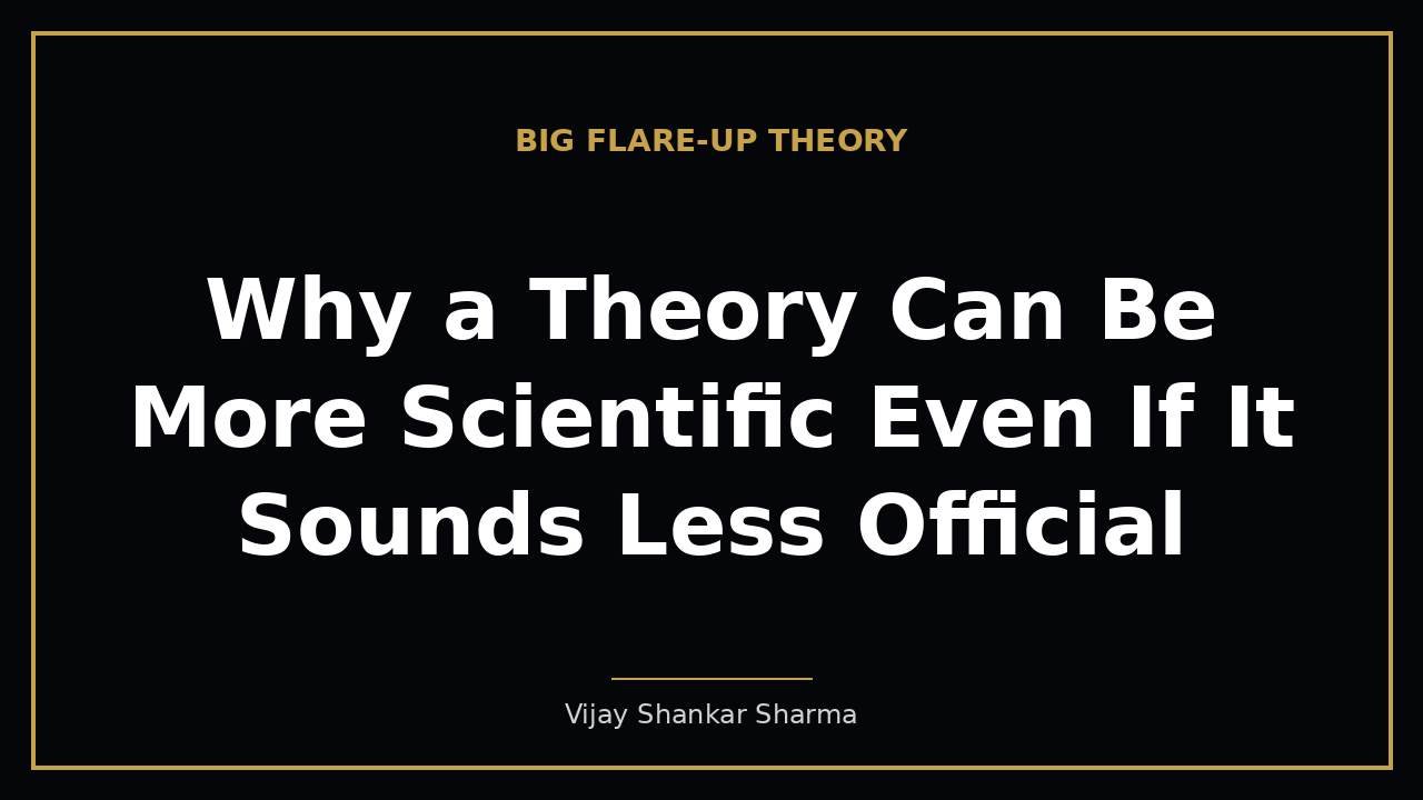 Why a Theory Can Be More Scientific Even If It Sounds Less Official