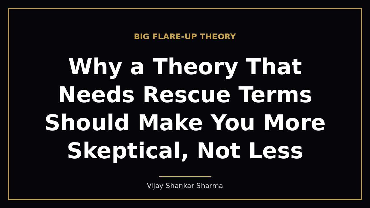 Why a Theory That Needs Rescue Terms Should Make You More Skeptical, Not Less