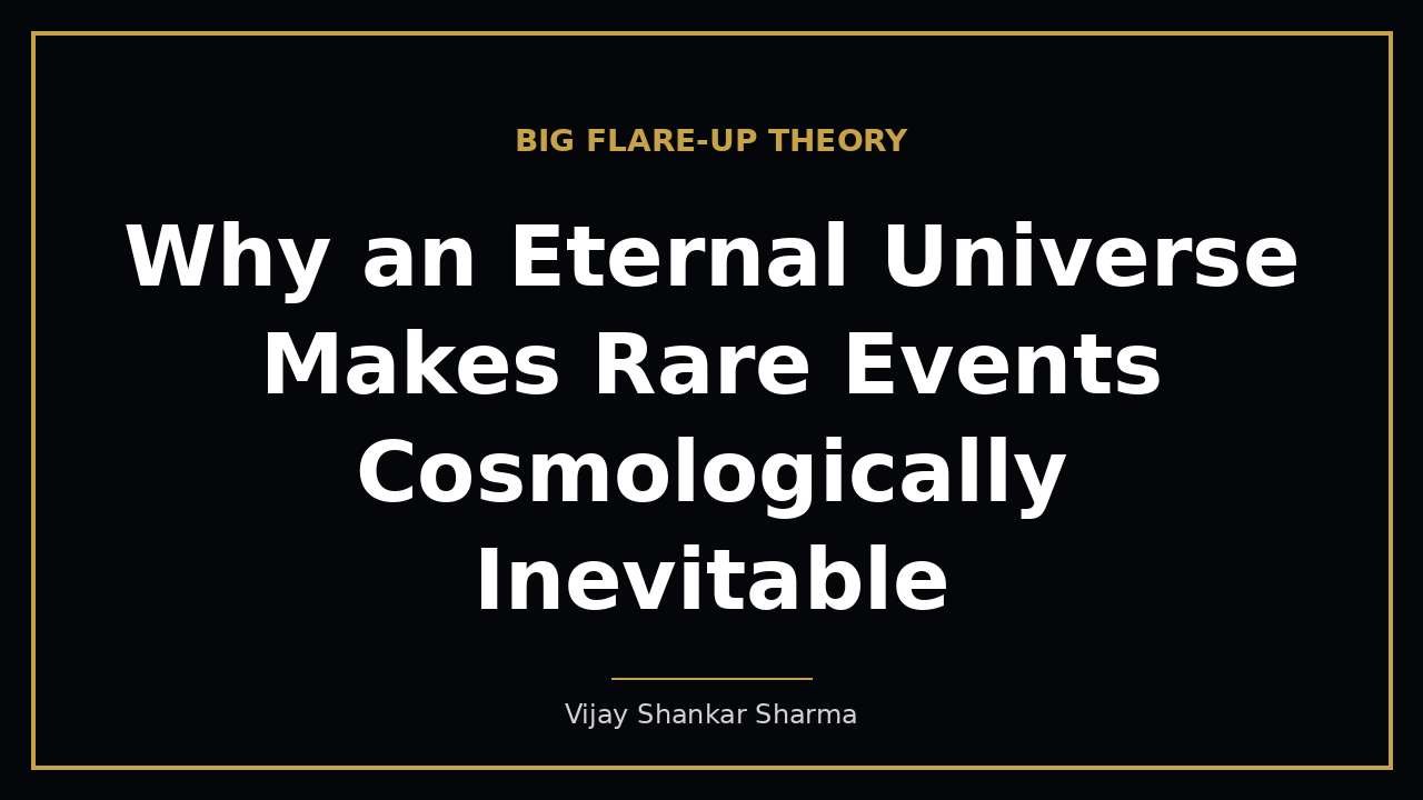 Why an Eternal Universe Makes Rare Events Cosmologically Inevitable