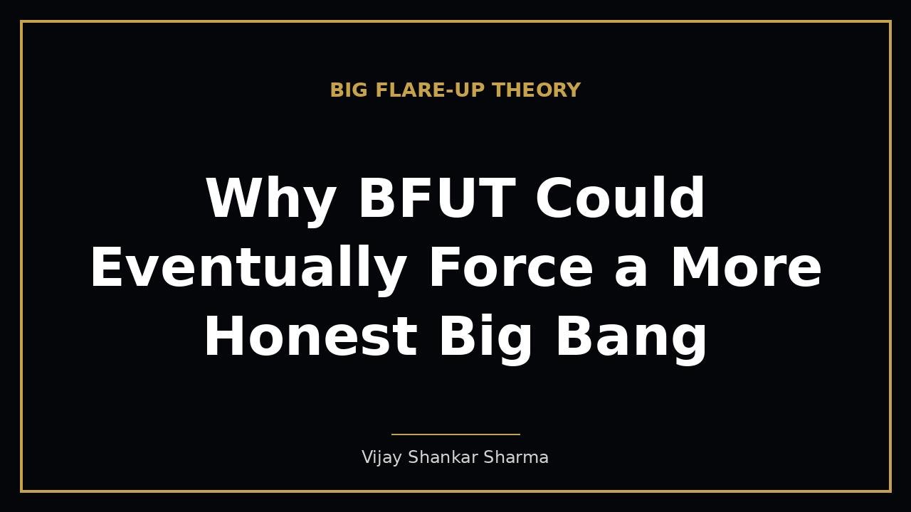 Why BFUT Could Eventually Force a More Honest Big Bang