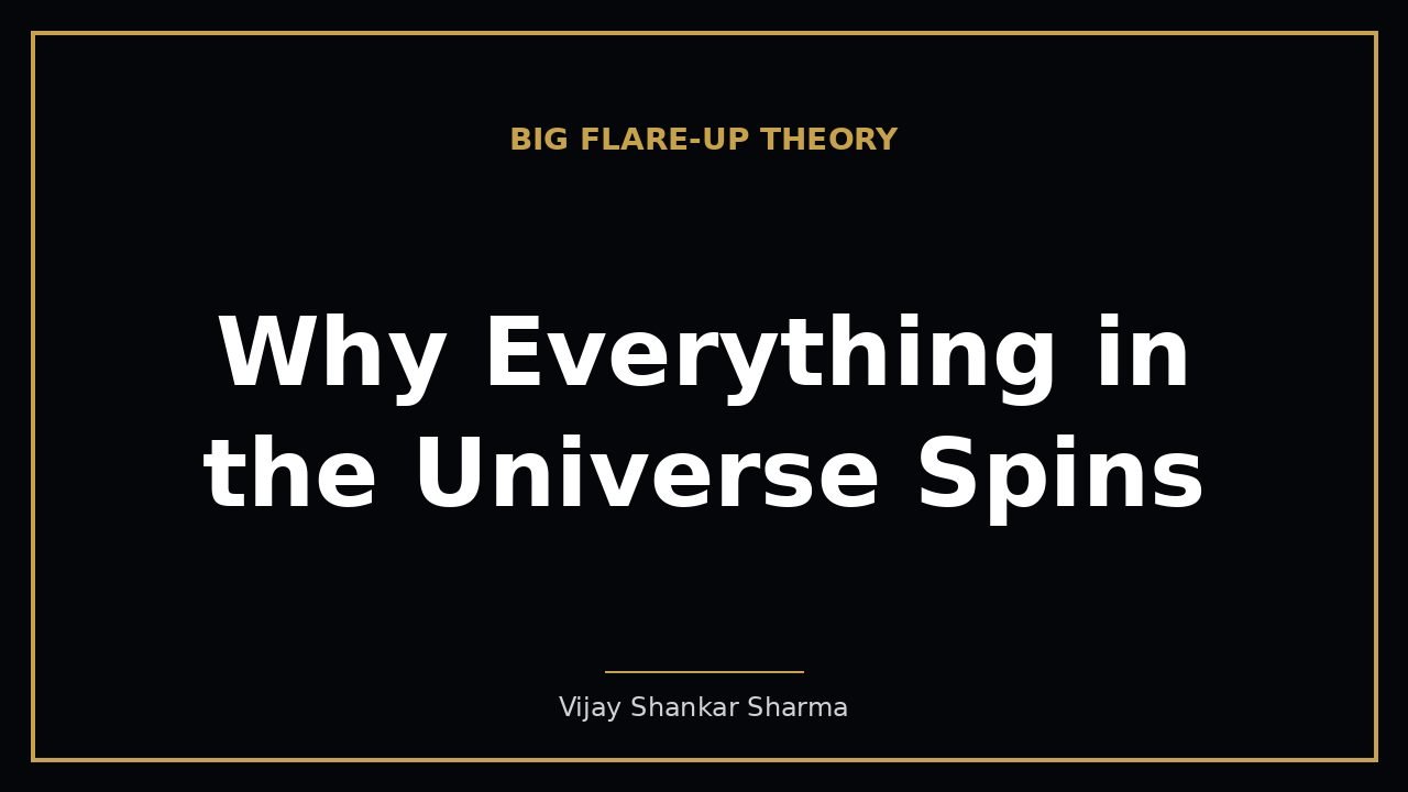 Why Everything in the Universe Spins