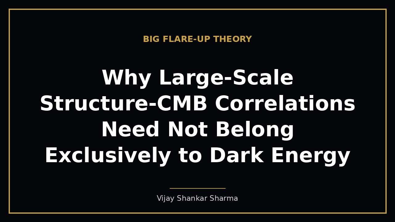 Why Large-Scale Structure-CMB Correlations Need Not Belong Exclusively to Dark Energy