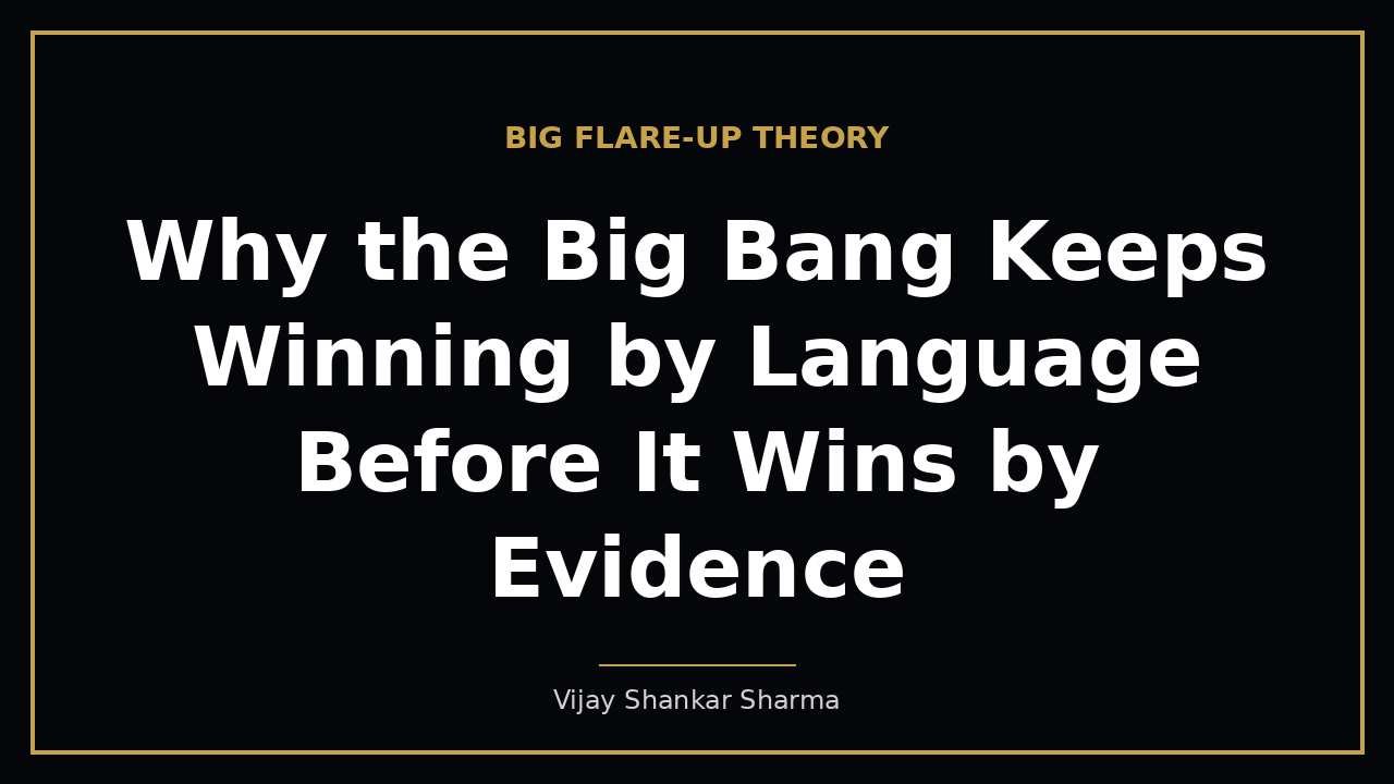 Why the Big Bang Keeps Winning by Language Before It Wins by Evidence