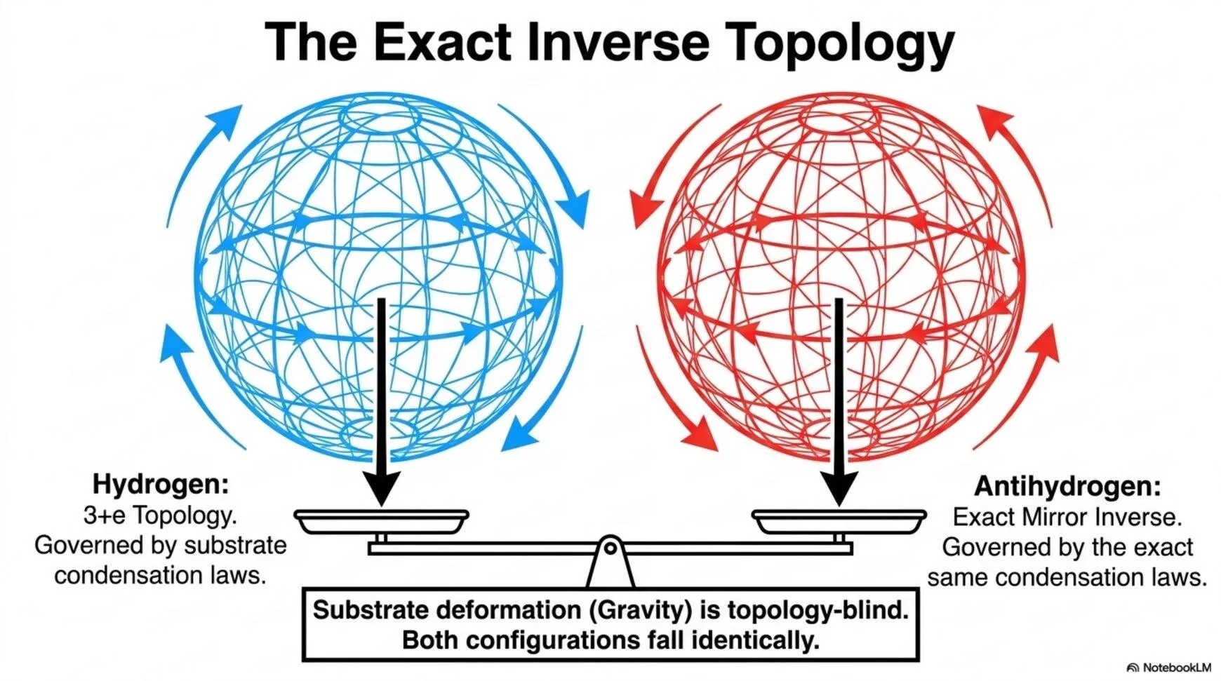Exact Inverse Topology: Hydrogen vs Antihydrogen