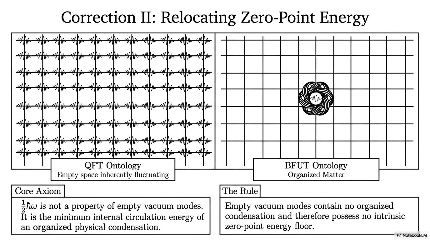 Correction II: Relocating Zero-Point Energy