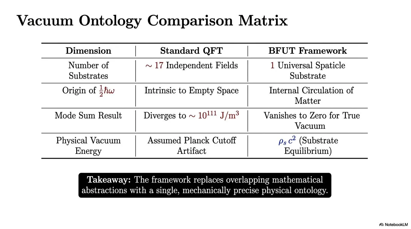 Vacuum Ontology Comparison Matrix