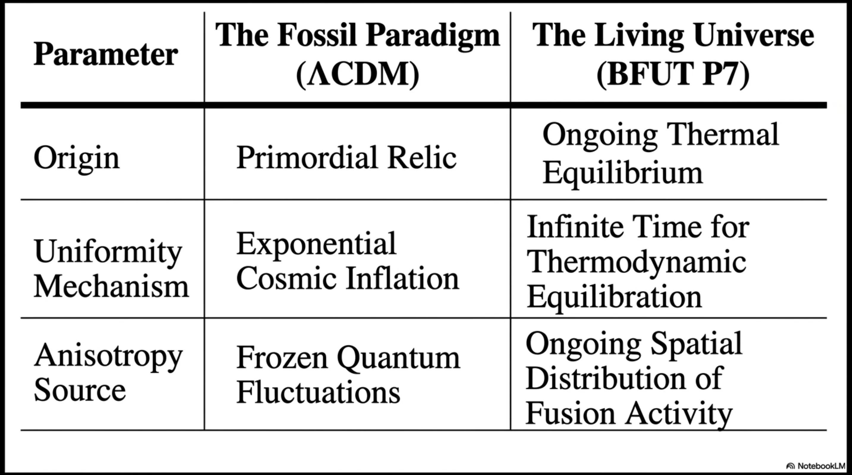 Inflation mechanism vs. thermodynamic equilibration in an infinite eternal universe.